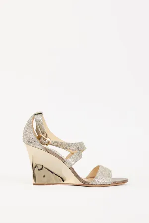 Silver & Gold Glitter Fearne Wedge