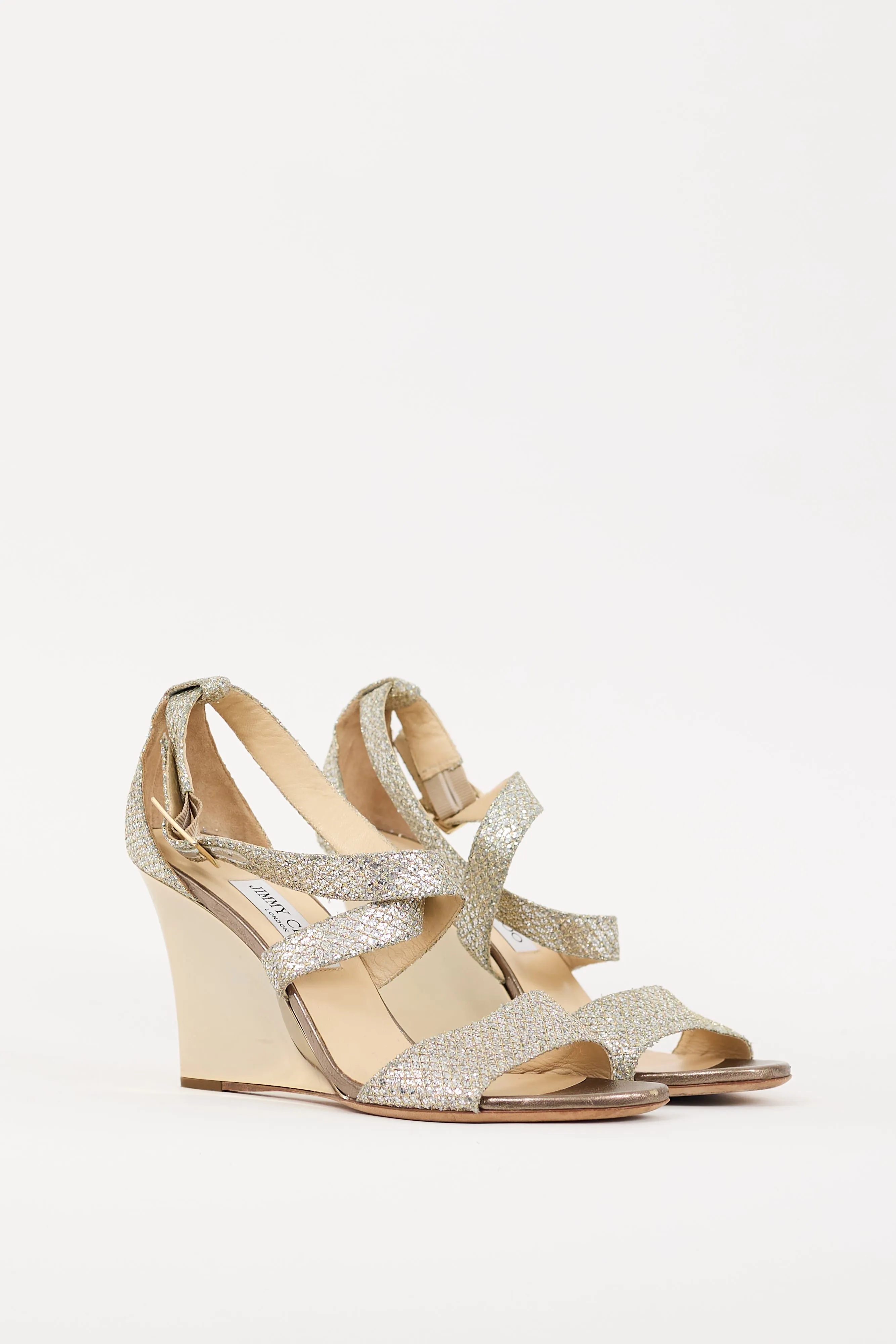 Silver & Gold Glitter Fearne Wedge