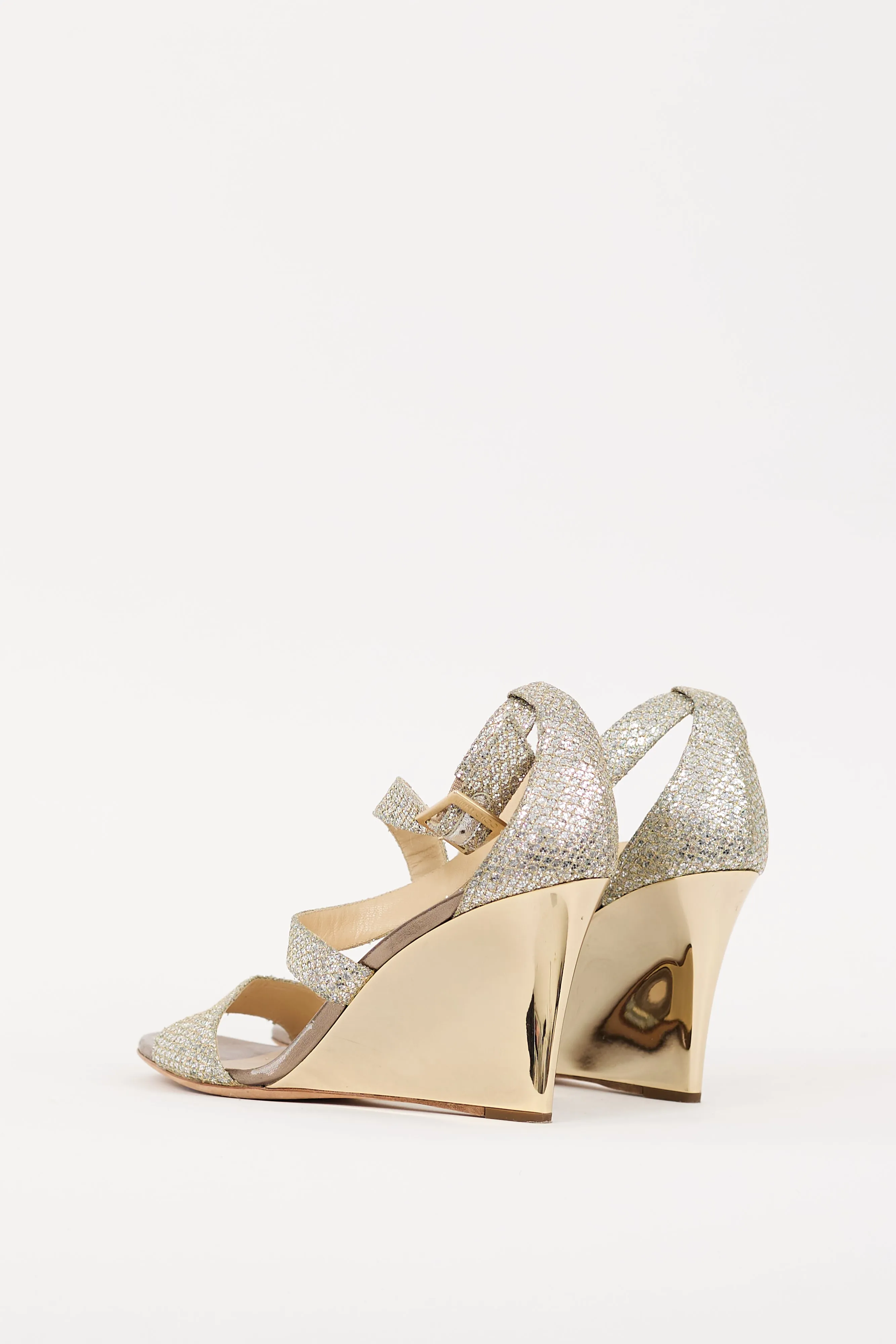 Silver & Gold Glitter Fearne Wedge