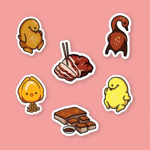 Siu Mei (Roasted Meats) Vinyl Sticker Set