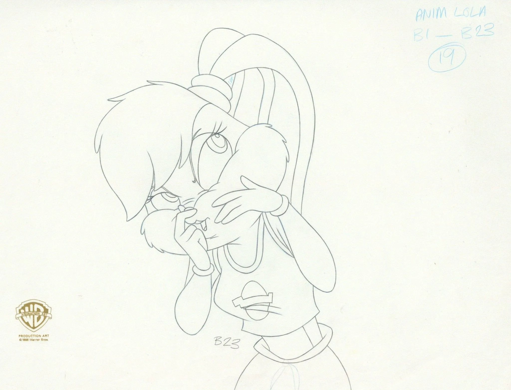 Space Jam Original Production Drawing: Lola Bunny