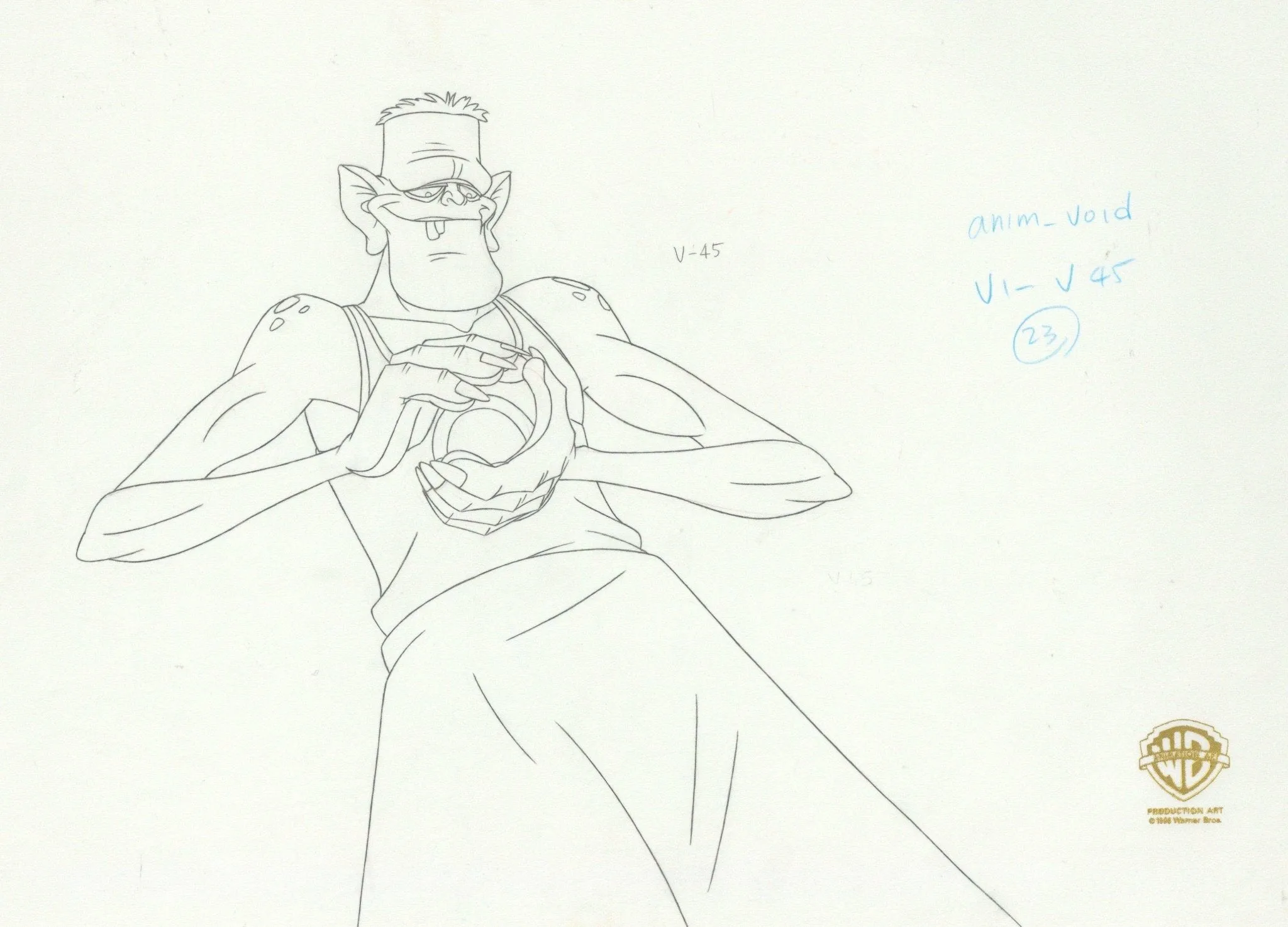 Space Jam Original Production Drawing: Monstar Blanko