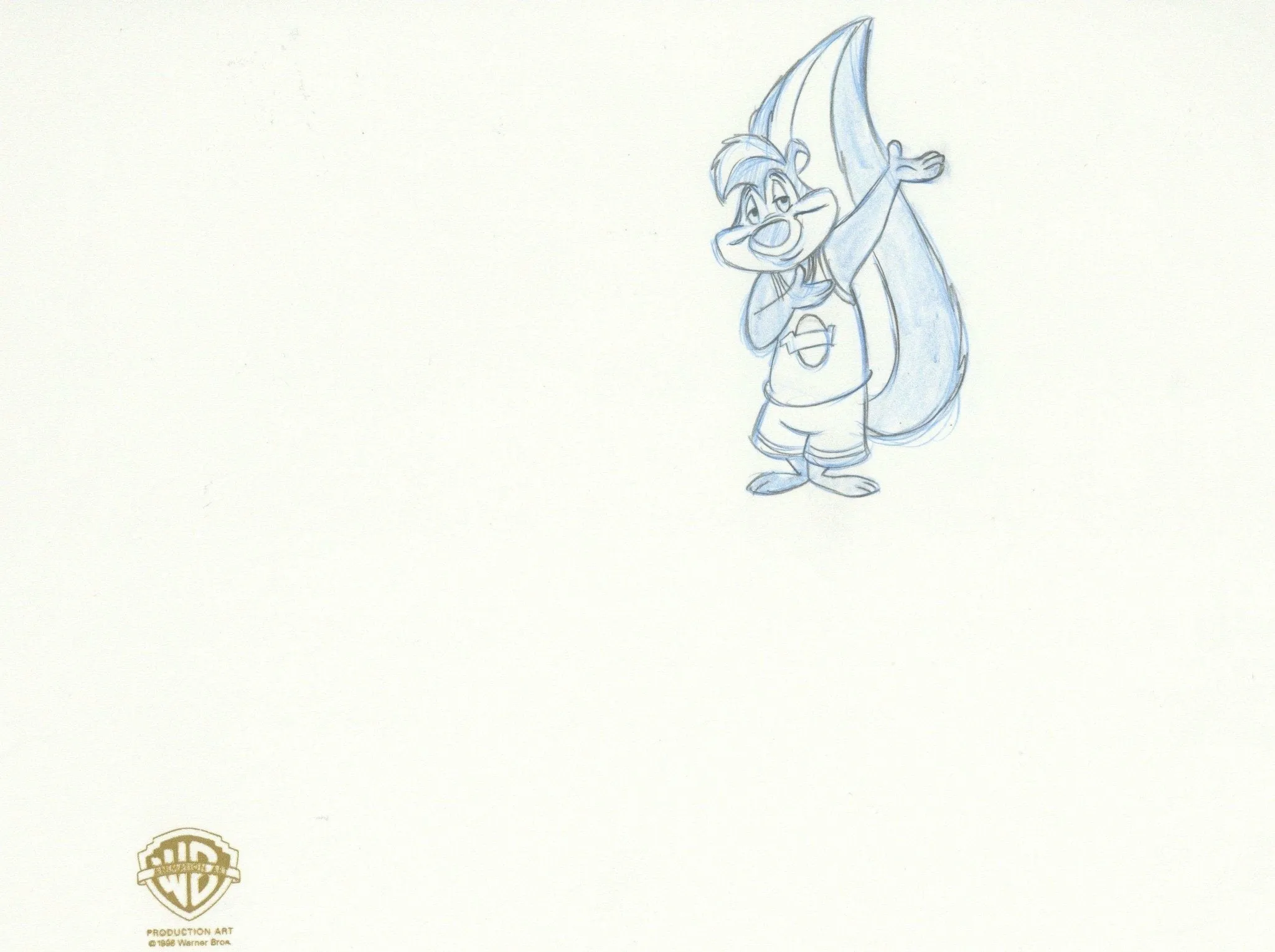 Space Jam Original Production Drawing: Pepe Le Pew