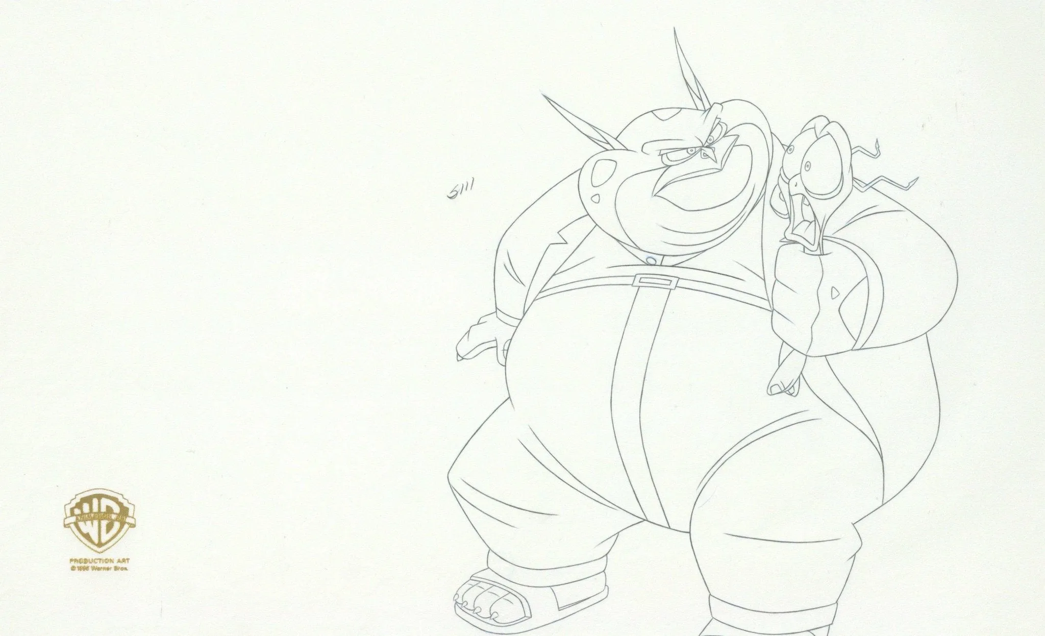 Space Jam Original Production Drawing: Swackhammer and Nerdluck Bang