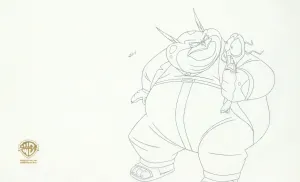 Space Jam Original Production Drawing: Swackhammer and Nerdluck Bang