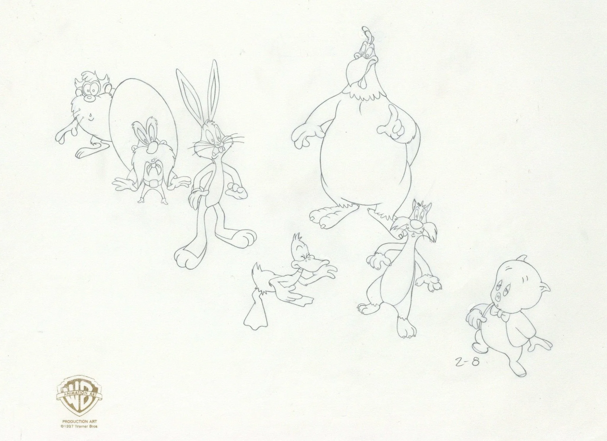 Space Jam Original Production Drawing: Toon Squad