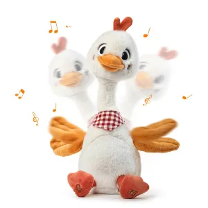 Talking Dancing Duck Toy - Soft Plush Electronic Pet with Twisting Neck and Flapping Wings, Features Singing, Recording, Repeating for Toddlers, Toddler Interactive Gift Toys for Boys and Girls