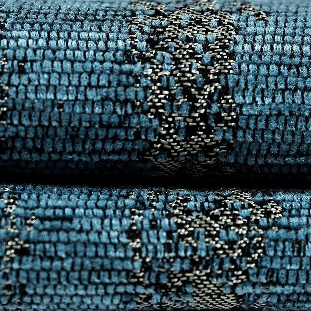 Textured Chenille Denim Blue Fabric