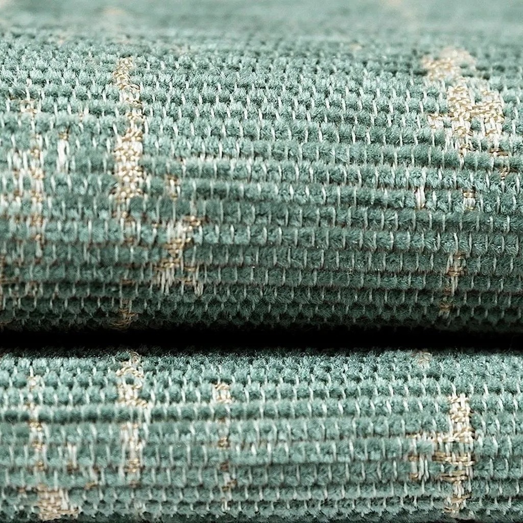 Textured Chenille Duck Egg Blue Fabric