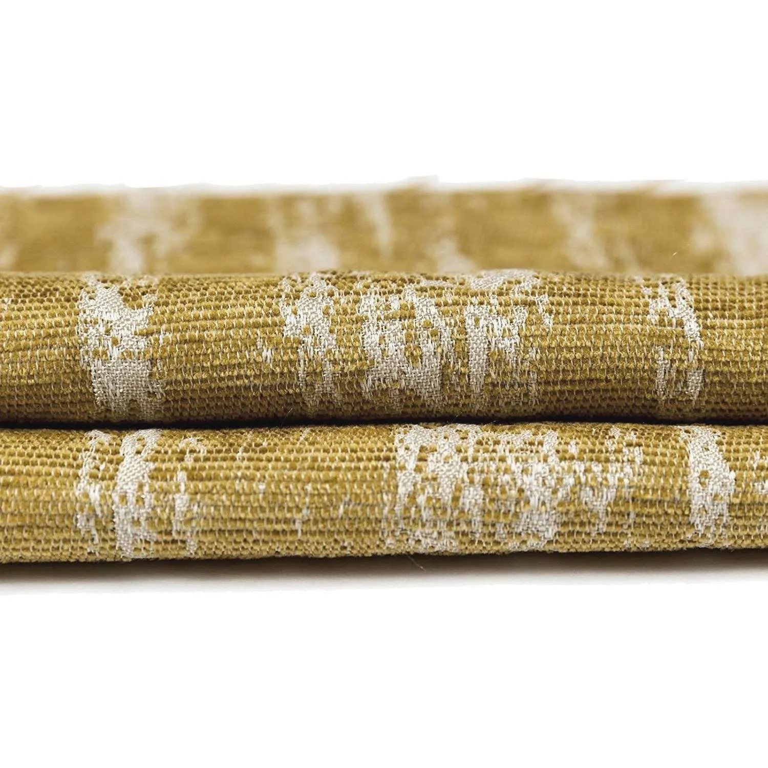 Textured Chenille Mustard Yellow Fabric