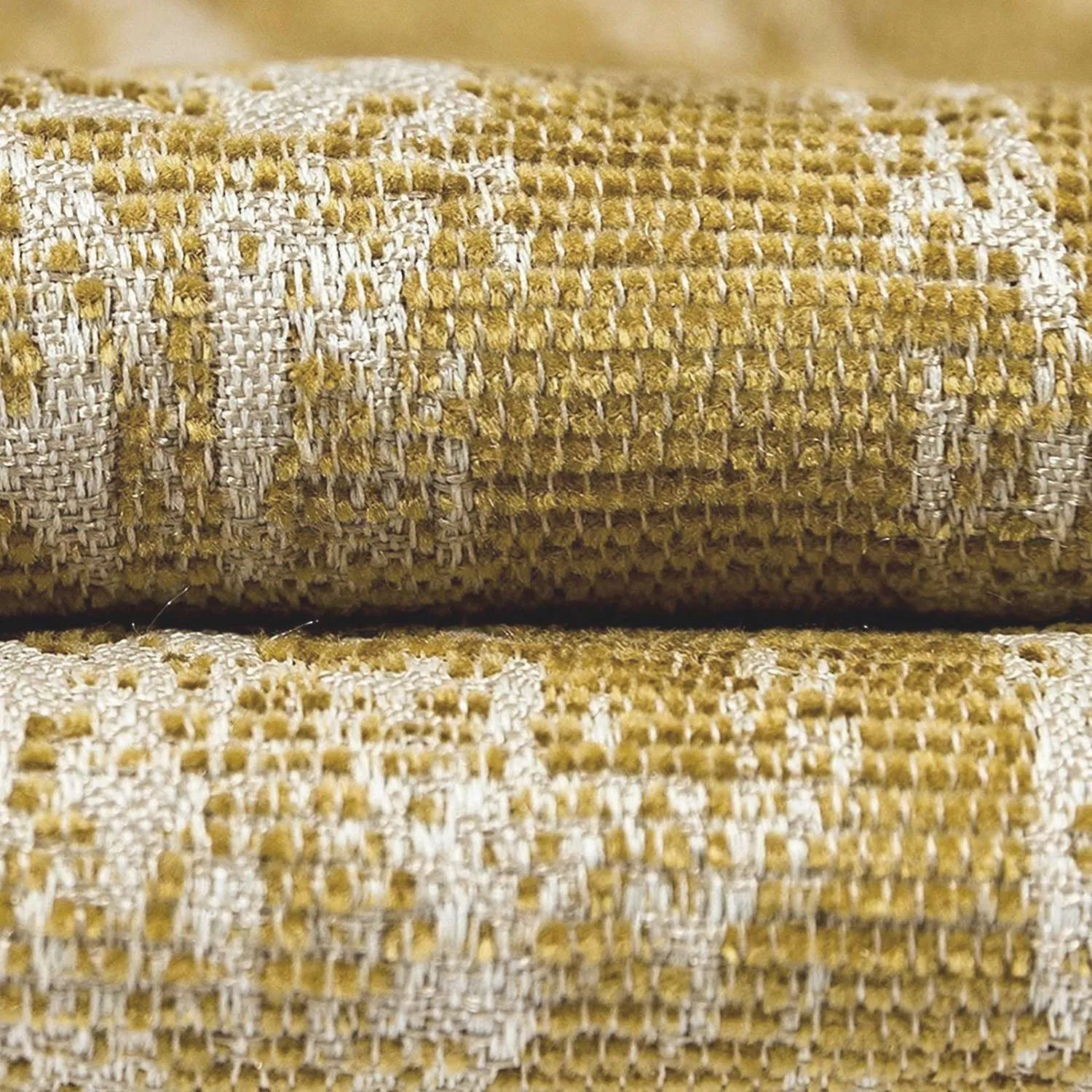 Textured Chenille Mustard Yellow Fabric