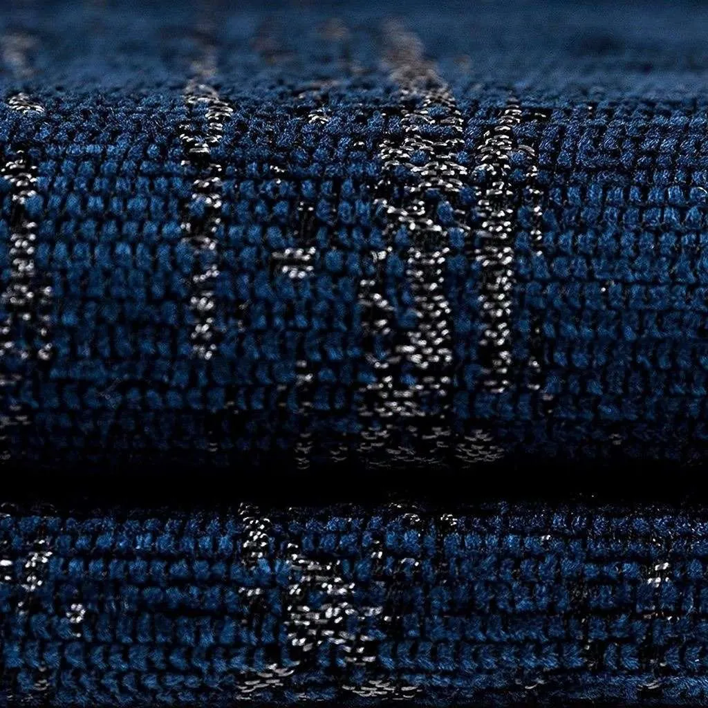 Textured Chenille Navy Blue Fabric