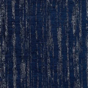 Textured Chenille Navy Blue Fabric