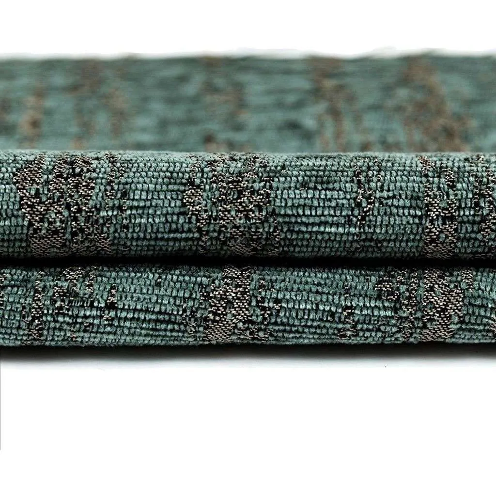 Textured Chenille Teal / Mineral Fabric