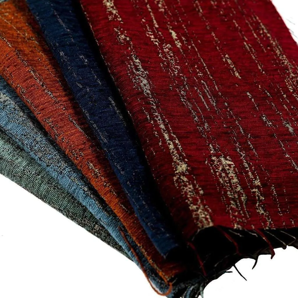 Textured Chenille Teal / Mineral Fabric