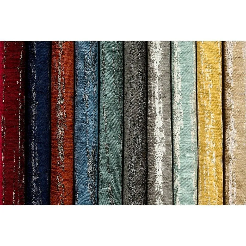 Textured Chenille Teal / Mineral Fabric