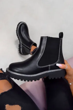 TRIX Chelsea Ankle Boots - Black PU