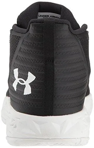 Under Armour Women's Jet Mid Basketball Shoe, Black (002)/White, 8