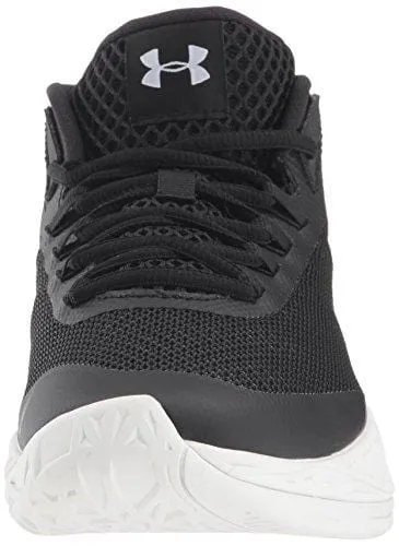 Under Armour Women's Jet Mid Basketball Shoe, Black (002)/White, 8