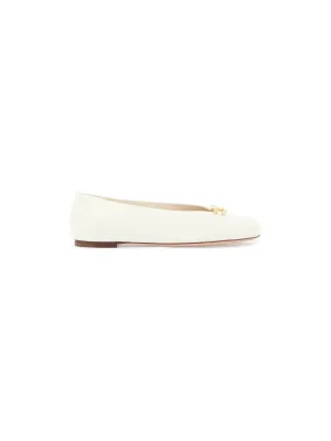 VLogo Leather Ballet Flats