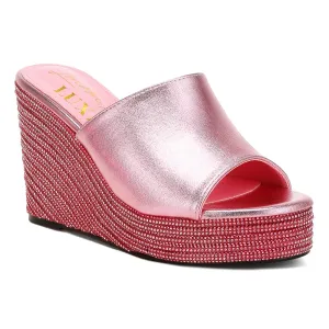 Wedge Heel Peep Toe Sandals