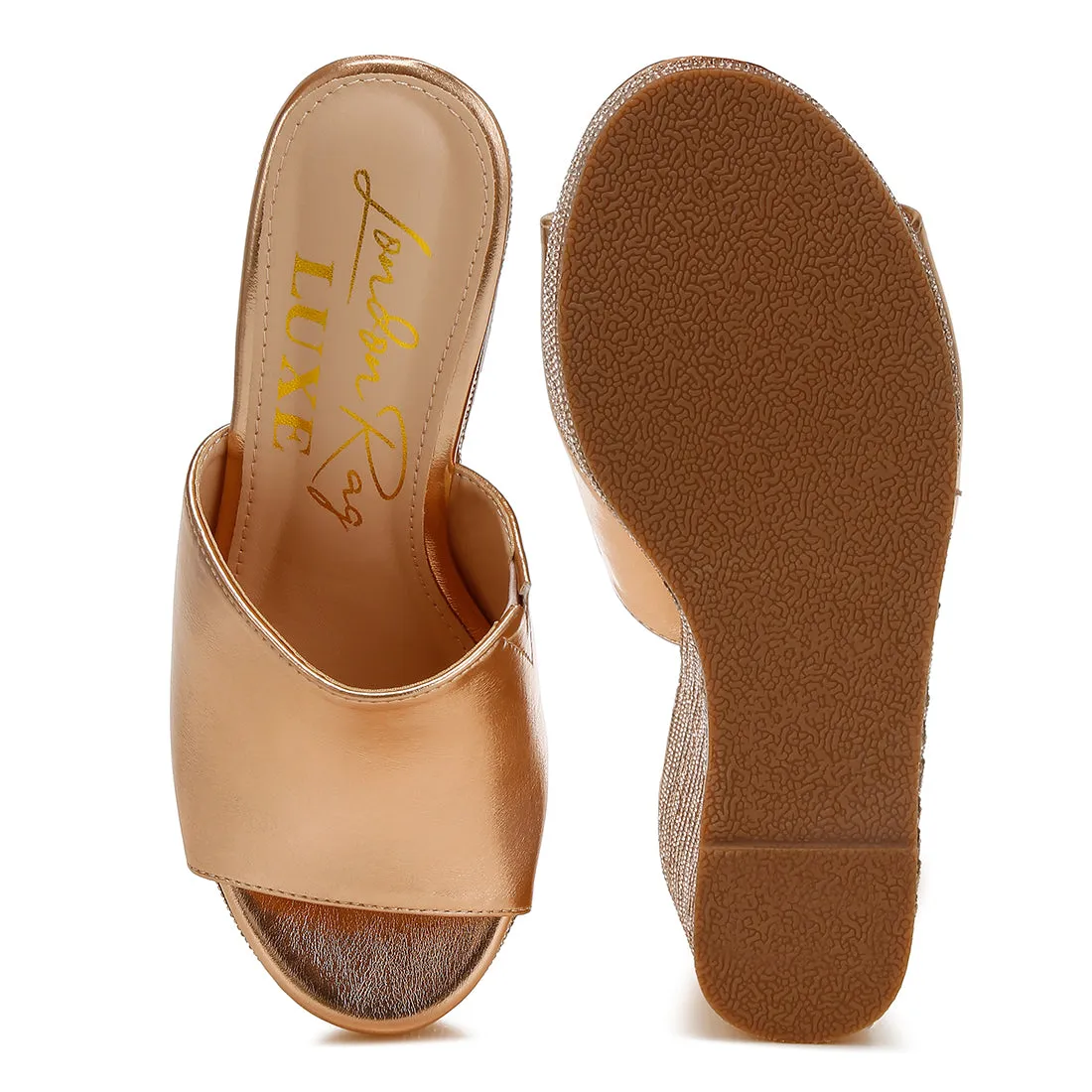 Wedge Heel Peep Toe Sandals